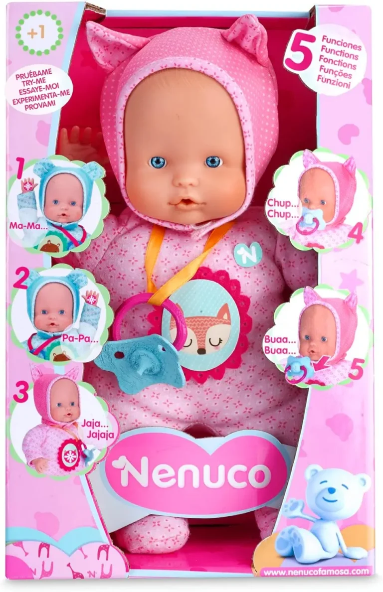 Nenuco - Muñeco, Blandito 5 Funciones, Color Rosa (Famosa 700012664) 1