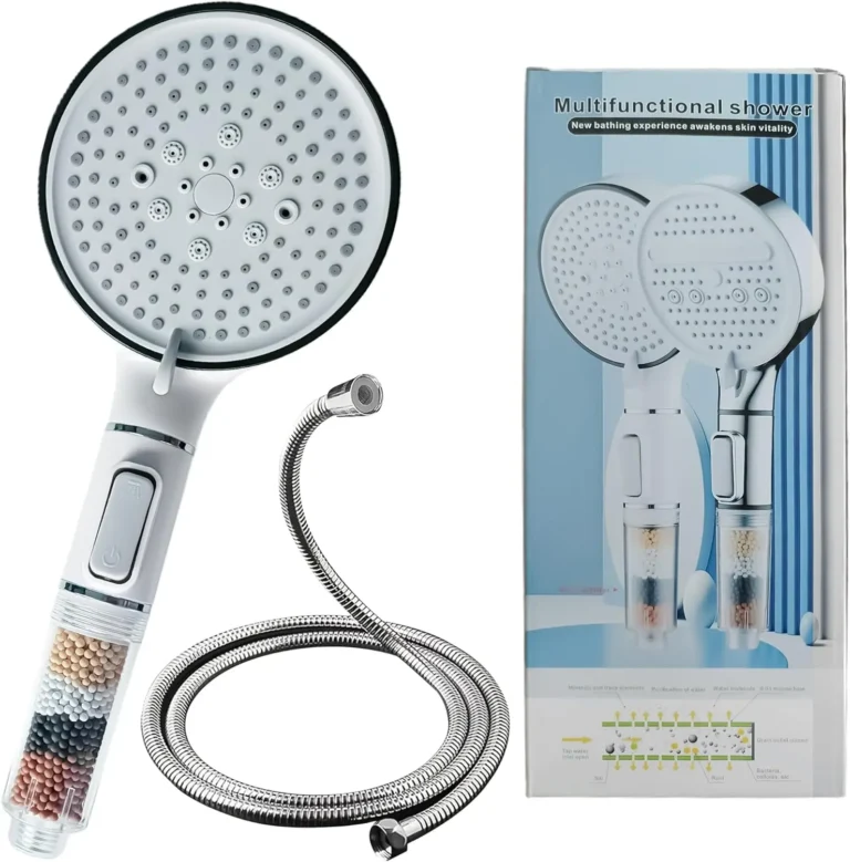 VOYXLIBRE alcachofa de ducha + manguera ducha 1.5M - 5 Modos de chorros Ajustables 1